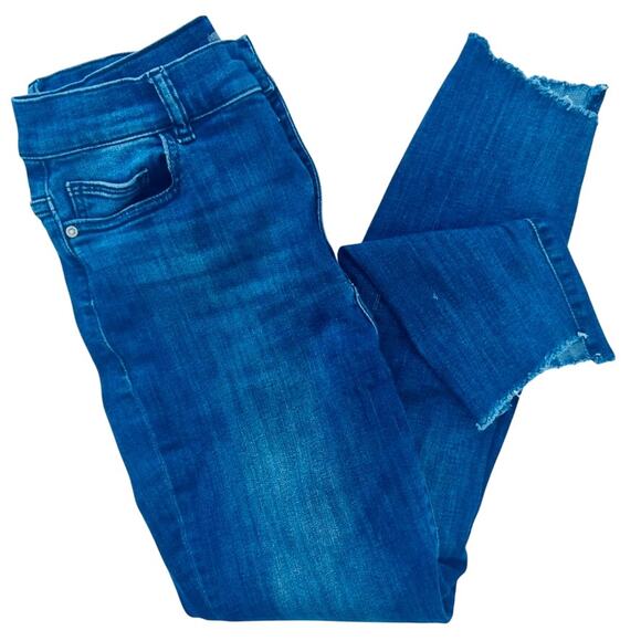 DL1961 Farrow Ankle Skinny High Rise Instasculpt Ankle Size 30 Johnston Blue - Picture 2 of 8